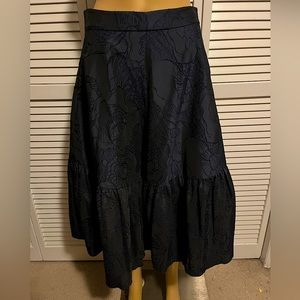 SALE Beautiful Belle Badgley Mischka size 4 navy blue midi skirt NWT
